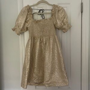 Gold Brocade Hill House nap dress